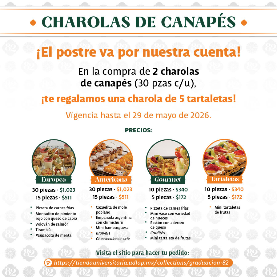 Charolas de canapés Graduación 82 — vista móvil