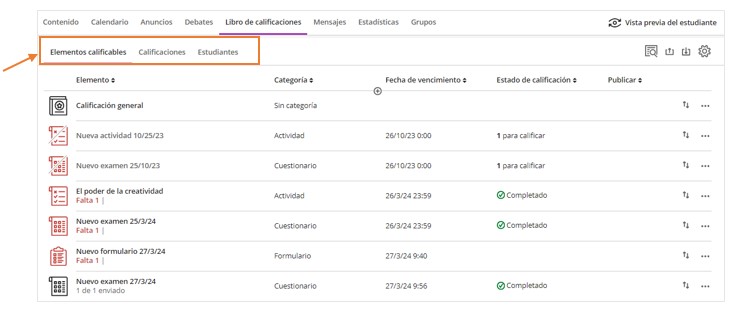 actualizaciones blackboard