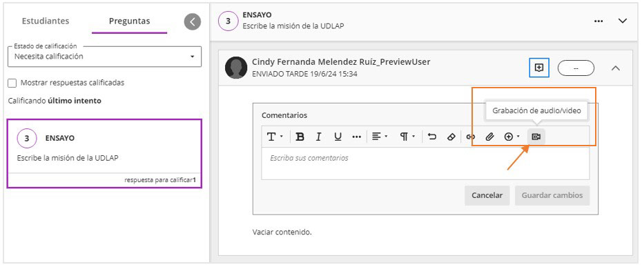 actualizaciones blackboard