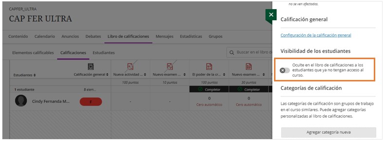 actualizaciones blackboard