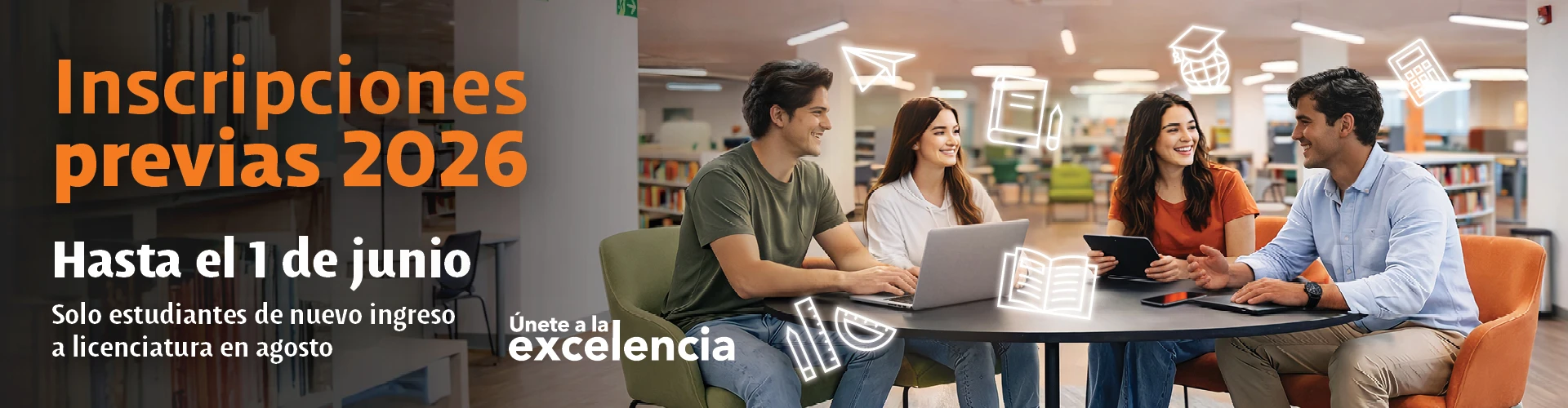 Banner desktop Inscripciones Previas - UDLAP