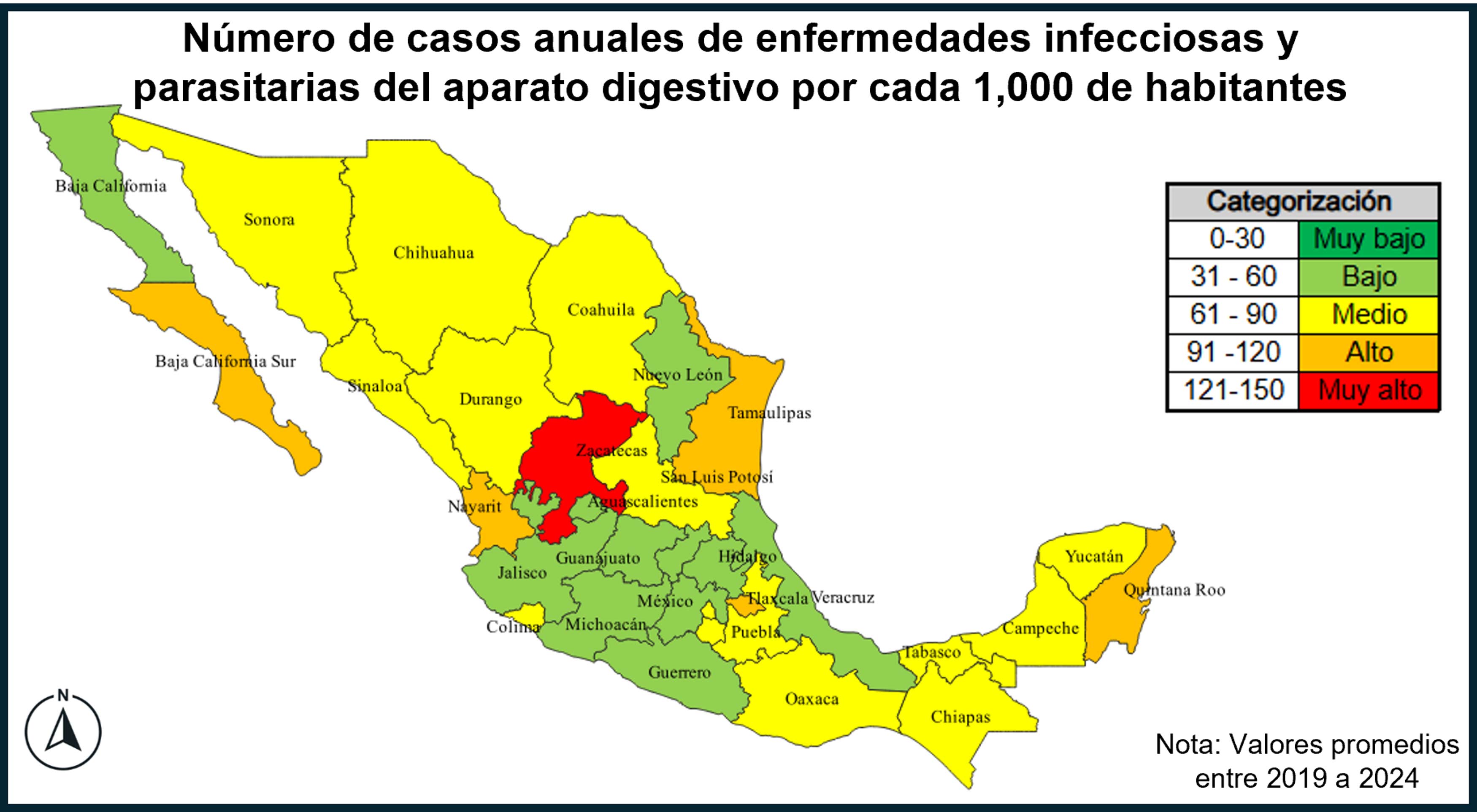 Mapa de estados de México