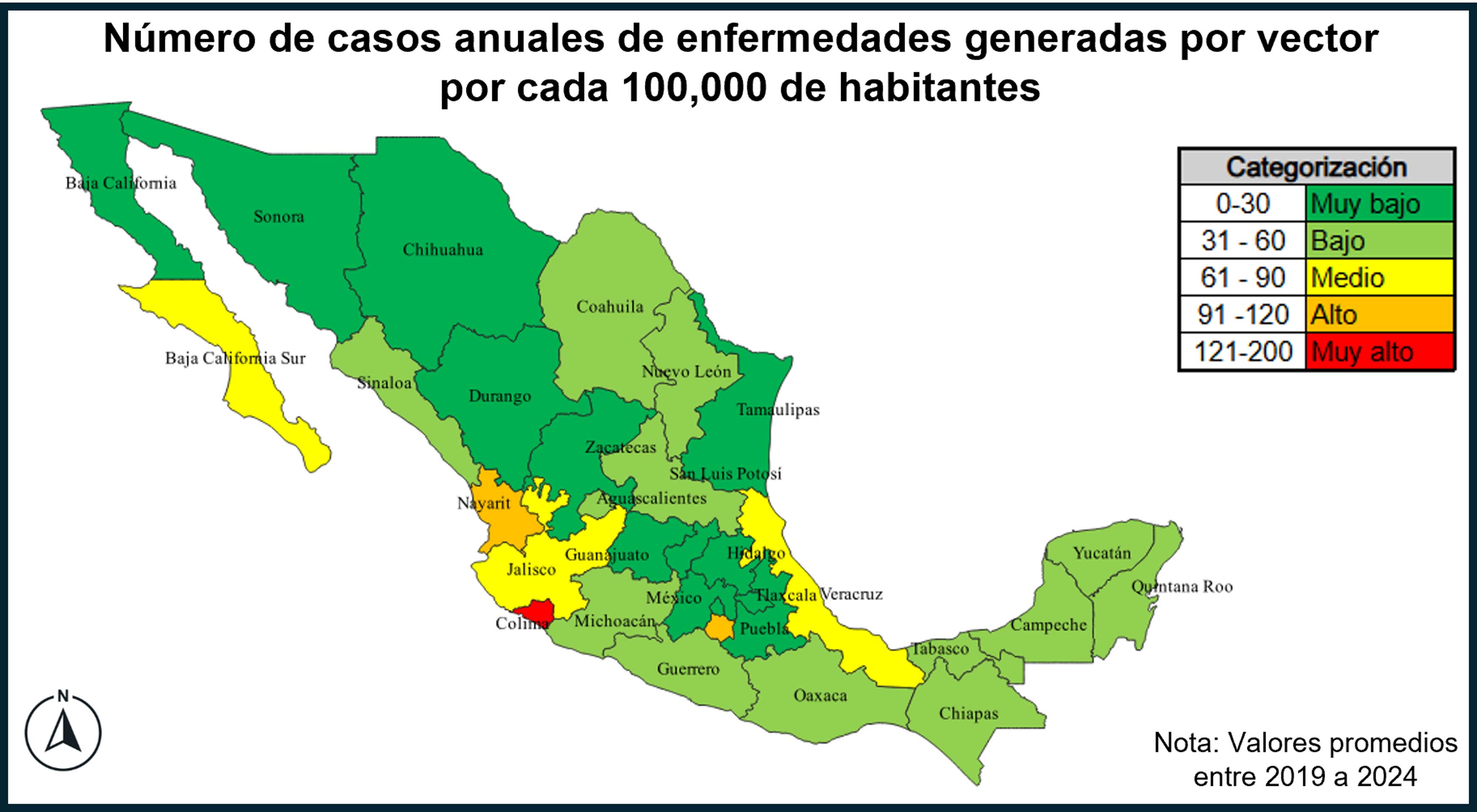 Mapa de estados de México