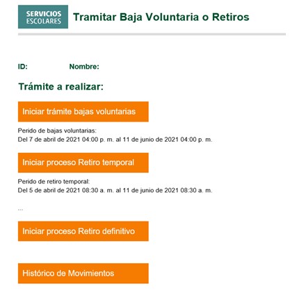 pasos de baja