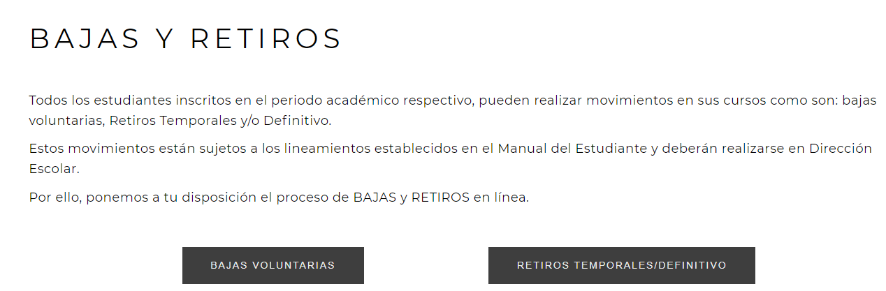 pasos de baja