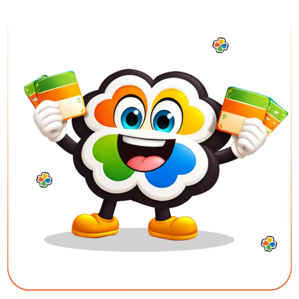 Trebolín con boletos del sorteo